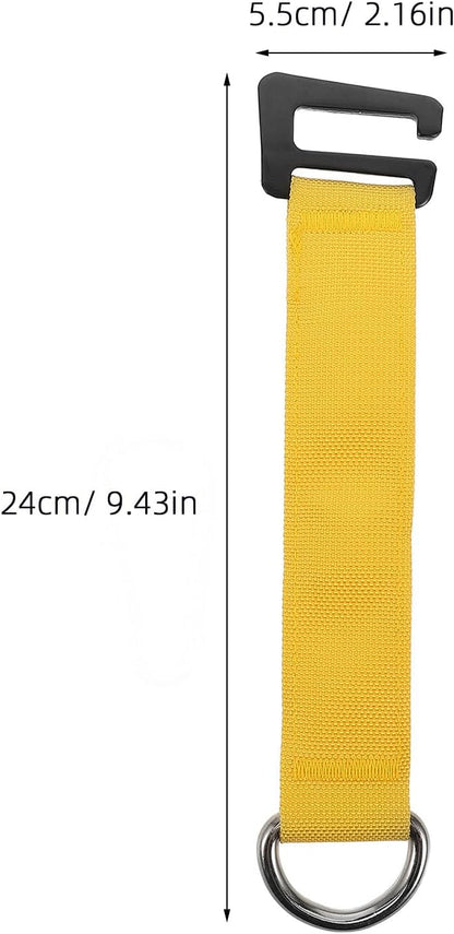 Pull-up Hooks and Heavy-Duty Hanging Straps for Gym Equipment, Yellow Safety Hooks for DIY Cable Machines and Swing Sets, Fitness Accessories for Workout and Bodyweight Training