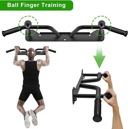 SELEWARE Heavy Duty Welded Pull Up Bar, Versatile Doorway Wall Mount, Joist Mounted, and Ceiling Mounted Chin Up Bars, Thick Metal Sturdy Construction for Full Body Workouts Support 500 lbs