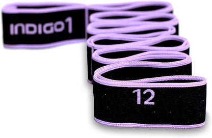 12-Loop Medium Resistance Stretch Band – 127x4cm Yellow Elastic Fitness Strap for Yoga, Pilates, Dance, Rhythmic Gymnastics & Physical Therapy