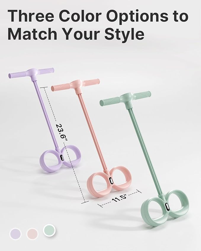 YOTTOY Smart Foot Pedal Puller with Digital Counter, Pedal Puller Resistance Band System with Handles for Full Body Stretching Yoga Home Workout