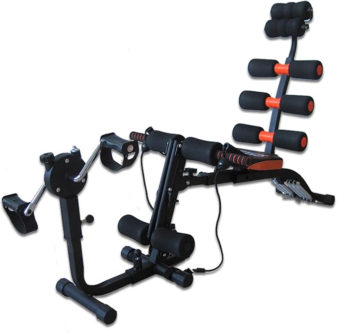 Workout Bench,Adjustable Weight Bench,AB Core Machine,6 in 1 Multi-Functional Adjustable Ab Crunch Machine for Total Body Workout,AB Exercise Equipment,Ab Trainer for Core,Leg,Thighs,Buttocks,Sit-up US Fast Arrive