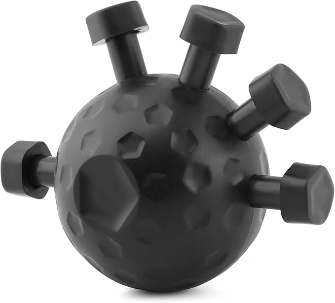 Finger Grip Strengthener, Adjustable Hand Grip Strength Trainer, Stress Relief Ball Finger Exerciser Gripper Tool for Muscle Building and Injury Recover