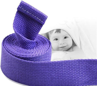 POPETPOP Yoga Stretch Belt 72 Inch Elastic Fitness Stretch Band with Durable Buckle for Flexibility Muscle Stretching and Daily Exercise