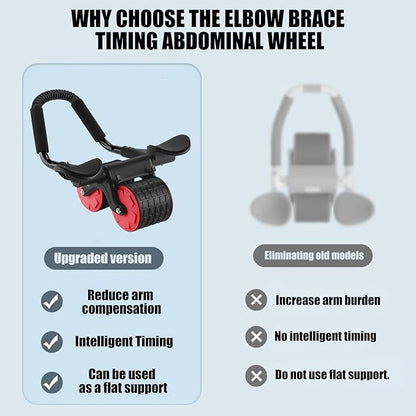 Uota Elbow Support Automatic Rebound Abdominal Wheel，Ab Roller for Abdominal Exercise Machine，Abs Workout Equipment，Dolly Core Strengthening Trainer Fitness Belly Training