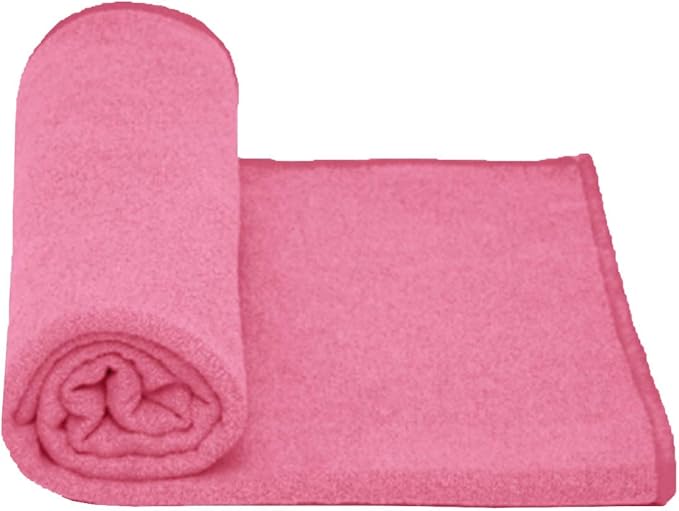 Private Island Hot Yoga Beach Mat Towel Non Slip Recycling Microfiber Quick Dry Compact Sand Water Sports Gym Picnic Blanket Outdoor Camping 24”x68” (Pink, Large)