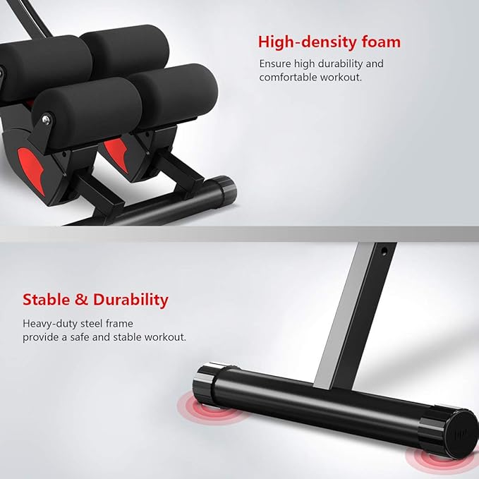 Fitlaya Fitness ab machine, ab workout equipment for home gym, Height Adjustable ab trainer, foldable fitness equipment.