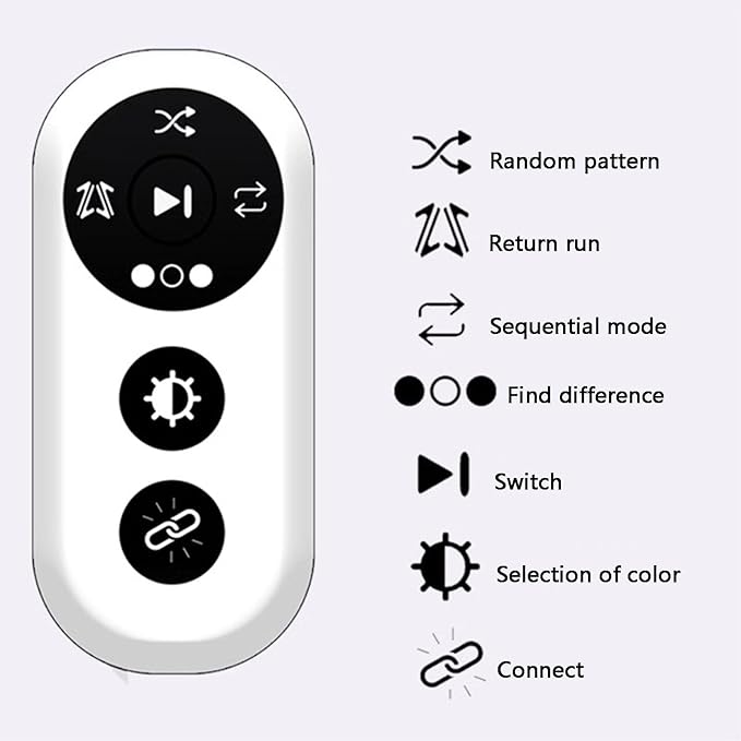 Reaction Training Light, Flash Reflex Speed Agile Reaction Equipment, with Remote Control, 4 Modes & 4 Light Color, Sensing Distance 10cm, for Soccer Baseball Basket Ball