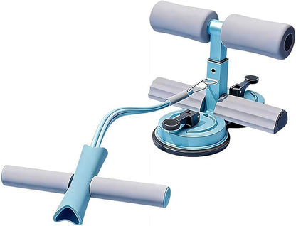 Sit-Up Assistant with Dual Suction Cups & Handle – 3-Level Height Adjustable Core Trainer for Home Workouts, Double-Layer NBR Foam Padding, Compact Abdominal Exercise Equipment for Men & Women