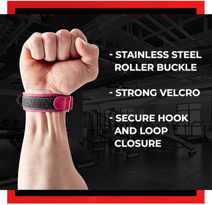 WARM BODY COLD MIND Leather Wrist Wraps for Weightlifting, Powerlifting, Gym – Heavy Duty Wrist Straps for Strength Training, for Men & Women