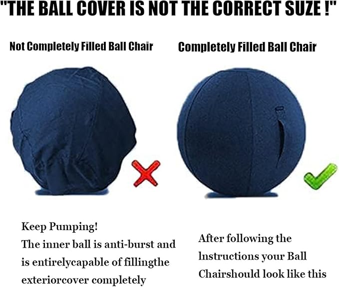 Yoga Ball Cover - Pilates Exercise Yoga Ball Cover, Anti Scratch Exercise Ball Cover with Handle for 55/65/75cm Birthing Ball, Stability Ball, Balance Ball (Without Ball)