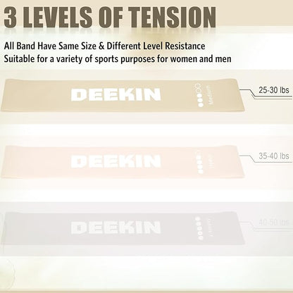 DEEKIN 30 Pcs Resistance Bands Bulk Resistance Loop Elastic Exercise Bands Exercise Equipment for Women Men Home Pilates, Fitness, Gym, Yoga