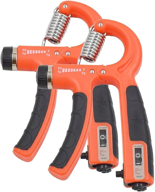 2 Pack Hand Grip Strength Trainer for Muscle Building with Counter, Adjustable Resistance 10-130 lbs, Wrist Forearm Strengthener Finger Strengthener