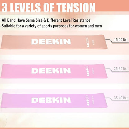 DEEKIN 20 Pcs Resistance Bands Resistance Loop Exercise Bands Exercise Equipment Elastic Drag Ring for Women and Men Home Fitness, Gym, Yoga