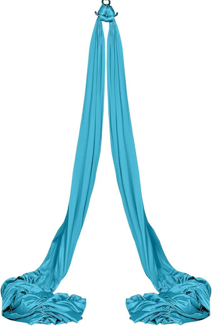 VEVOR Aerial Silk & Yoga Swing, Aerial Yoga Hammock Kit with 100gsm Nylon Fabric, Full Rigging Hardware & Easy Set-up Guide, Antigravity Flying for All Levels Fitness Bodybuilding