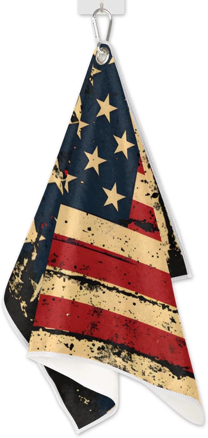America Vintage Microfiber Gym Sports Towels Travel Quick Dry Bath Towel Soft Absorbent Towels for Exercise Fitness Workout Camping Pool Yoga Running