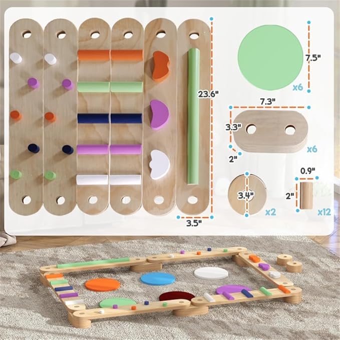 Wooden Balance Training System for Coordination Development and Active Movement Practice with Modular Design