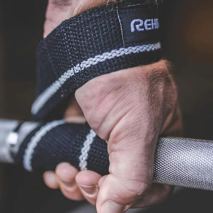 Rehband Lifting Straps for Strength Training, 1 Pair Fitness Pull Straps, 100% Cotton, 56cm Grip Support for Bodybuilding, More Grip Strength Weightlifting