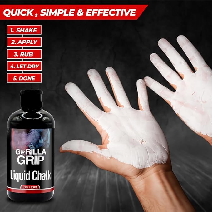 Liquid Chalk for Gym & Sports-Extra Strong Grip Lifting Chalk for Fast Drying,Weightlifting,Rock Climbing & Pole Fitness