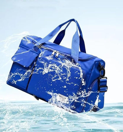 New Sports Tote Gym Travel Luggage Shopping Delivery Weekend Camping Overnight Bag (Jewelry blue)