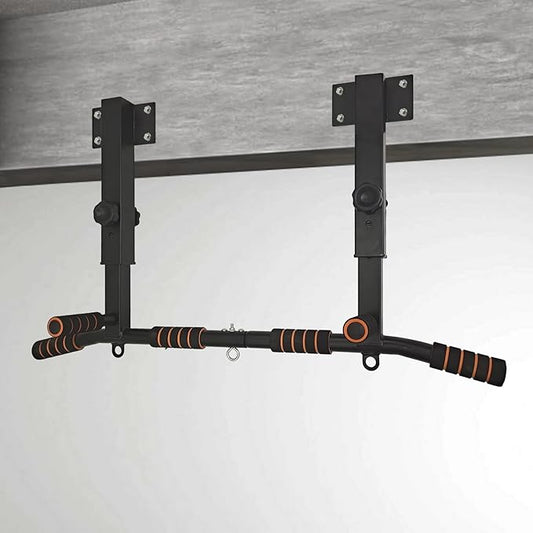 BDL Wall Mounted Pull Up Bar Chin Up bar Multifunctional Dip Station for Indoor Home Gym Workout, Power Tower Set Training Equipment Fitness Dip Stand Supports to 440 Lbs