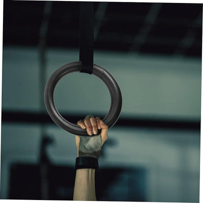 Hemoton Adjustable Gymnastic Rings Set Small Fitness Equipment Webbing Straps for Home and Gym Use for Body Training and Workout Random Color