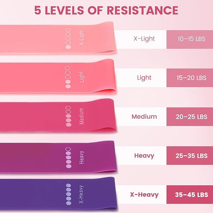 Home Workout Equipment for Women with 6 Tube Elastic Foot Pedal Resistance Band with Handle,Thigh Pelvic Trainer, Leg Fitness Bands Set, Exercise Essentials Starter Kit for Full Body Toning