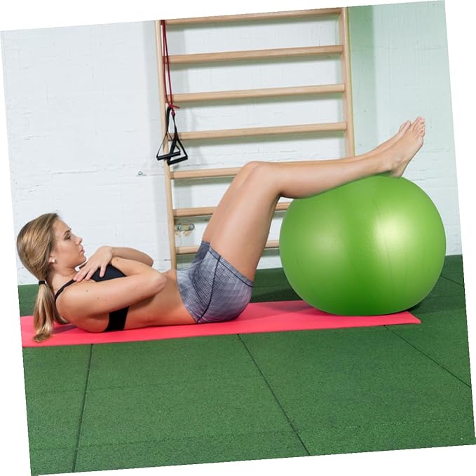 GARVALON 2pcs Anti-Burst Yoga Ball Set, Thickened Mini PVC Exercise Balls for Balancing Stability Trainer, Pilates Fitness Gym Use, Orange and Green, 15-35cm Random Size