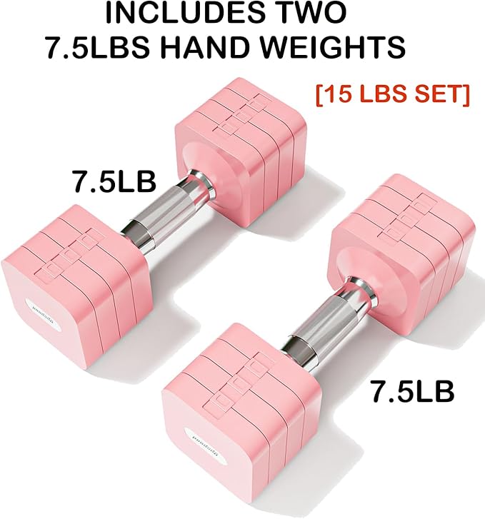 15LB 20LB 30LB 40LB 50LB Adjustable Dumbbell Set Free Weights Dumbbells Set for Women Men Hand Weights Sets Adjust Dumbbell Weight Sets for Home Gym Exercise Workout Strength Training Equipments