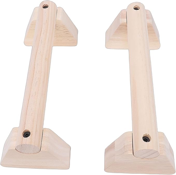 Diydeg Wood Push Up Bar, Parallettes Bars with Non Slip Base, Handstand Trainer Pushup Handles, Calisthenics Equipment for Men and Women Strength Training, Home Fitness, Workout