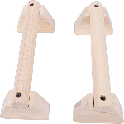 Diydeg Wood Push Up Bar, Parallettes Bars with Non Slip Base, Handstand Trainer Pushup Handles, Calisthenics Equipment for Men and Women Strength Training, Home Fitness, Workout