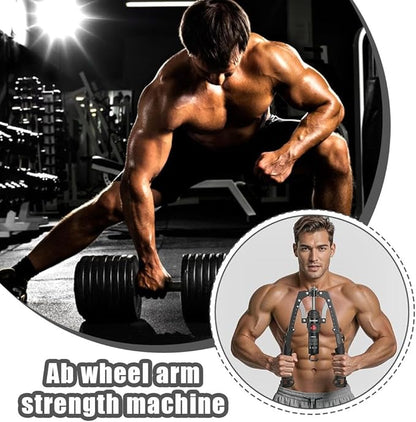 Core Flex Twister Pro Chest Press Machine 3-in-1 Hydraulic Ab Wheel Arm Exerciser with Adjustable Resistance 22–440 Lbs for Full-Body Strength Training