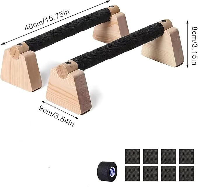 Calisthenics Bars Push Up Bar 1 Pair Wooden Solid Wood Bracket Durable Push-up Stand Non-slip Parallettes Bars Bodybuilding Fitness