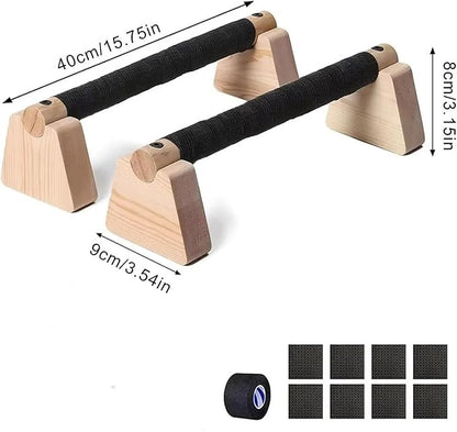 Calisthenics Bars Push Up Bar 1 Pair Wooden Solid Wood Bracket Durable Push-up Stand Non-slip Parallettes Bars Bodybuilding Fitness