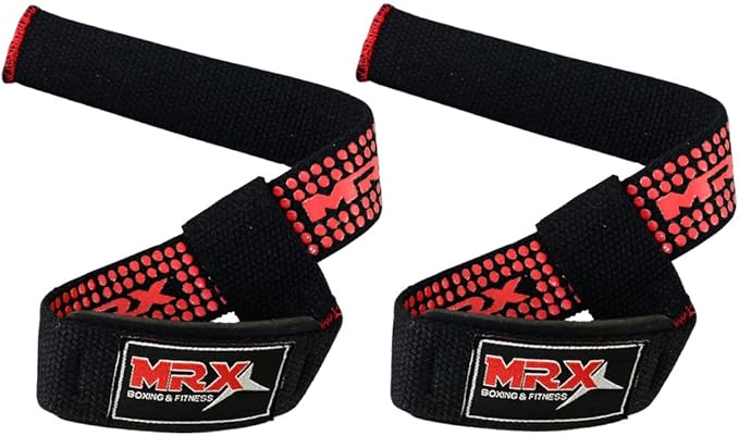 MRX Weight Lifting Bar Strap for Gym Workout Training Bodybuilding Deadlift Padded Straps Men/Women