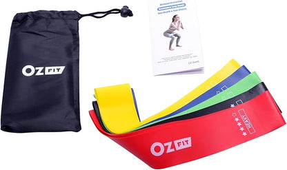 Resistance Bands Set for Men and Women, Pack of 5 Different Levels Elastic Band for Home Gym Long Exercise Workout – Great Fitness Equipment for Training, Yoga, Free Carrying Bag