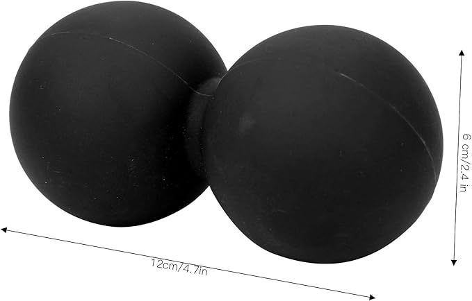 Gel Exercise Peanut Ball Yoga Gym Fitness Body Relax Massage Ball Relieve Pain (Black)