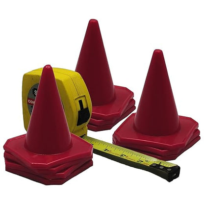 Bluedot Trading 4” Red Mini Plastic Traffic Cones | Set of 40 for Agility Training, RC Racing, Outdoor Activities, Sports Drills, Party Games