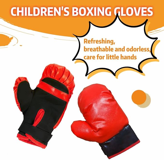 Punching Bag for Kids, 3-12 Adjustable Boxing Equipment with Boxing Gloves, Boxing Set as Boys & Girls Toys Gifts