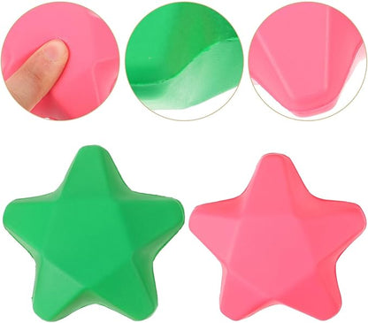 BESPORTBLE Finger Exercise Ball Hand Grip Strength Trainer, 4pcs Star Shaped Hand Grip Ball Finger Resistance Exercise Squeezer for Adults Hand Workout