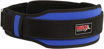 MRX Weight Lifting Belt with Double Back Support Gym Training 5" Wide Belts 11 Colors