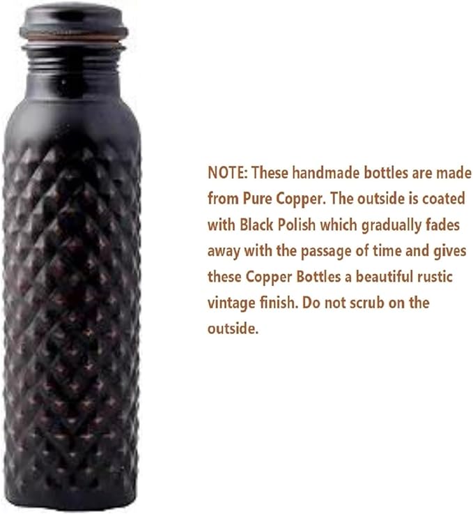 STAGLIFE Copper Water Bottles for Drinking Water for Men Women - Pure Copper Ayurvedic Water Bottle Drinking Jug - Vessel Dispenser with Ayurveda Benefits for Sports Fitness Yoga - 33 Ounces
