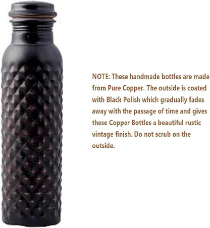 STAGLIFE Copper Water Bottles for Drinking Water for Men Women - Pure Copper Ayurvedic Water Bottle Drinking Jug - Vessel Dispenser with Ayurveda Benefits for Sports Fitness Yoga - 33 Ounces