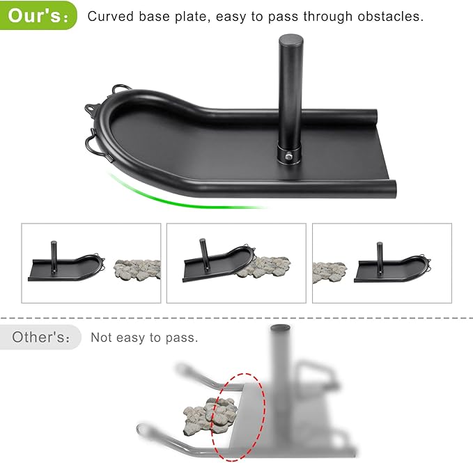 Kipika Weight Sled, Workout Sled, Fitness Strength Training Sled, Speed Training Sled for Athletic Exercise, Speed Improvement, Easily Through Obstacles, Suitable for 1" & 2" Weight Plate