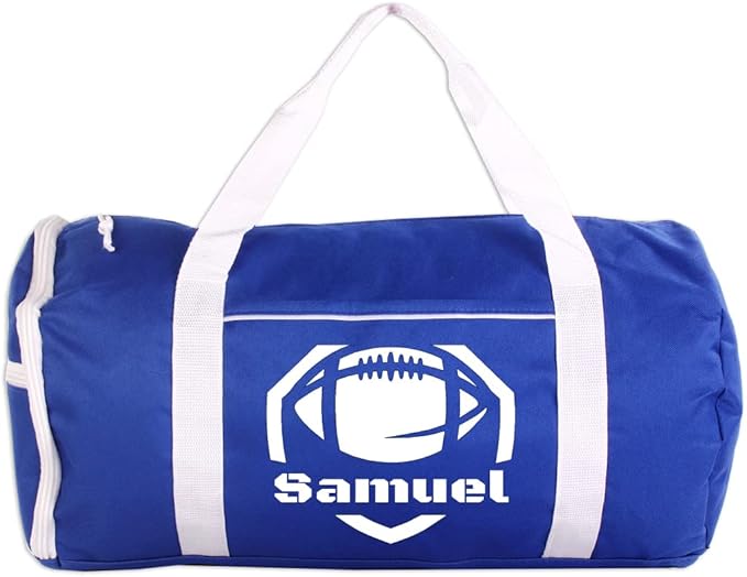 Personalized Sport/Gym Roll Duffel Bag - Football