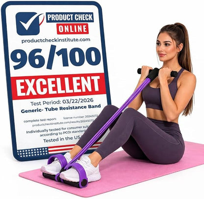 Premium 6 Tube Resistance Band – Powerful, Visible Results with Safe Low-Impact Design | Multifunction Pedal Resistance Band | Home Gym Equipment for Women | 30-Day Support