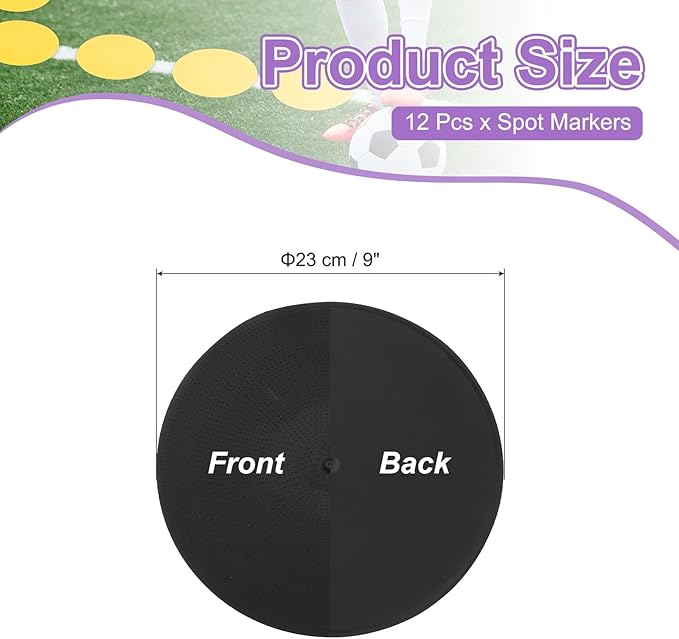 PATIKIL Spot Markers Non-Slip Floor Dots Agility Markers Flat Field Cones Poly Dots