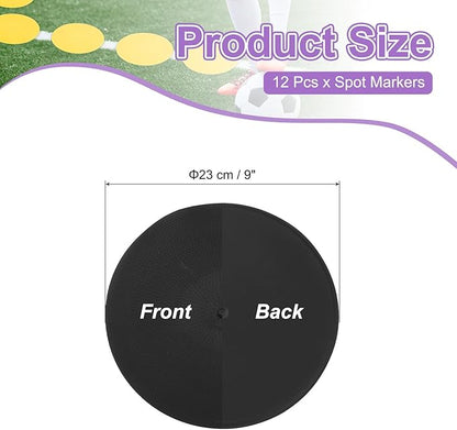 PATIKIL Spot Markers Non-Slip Floor Dots Agility Markers Flat Field Cones Poly Dots