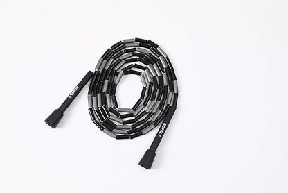 Skipping Rope 6-in-1 Jump Rope Set Beginner Friendly with Tangle Free Segmented Beaded Rope, PVC Rope, Massage Ball, Resistance Band, and Handle Tapes, Adjustable Length