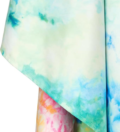 Dock & Bay Beach Towel - Quick Dry, Sand Free - Compact, Lightweight - 100% Recycled - Includes Bag - Sunset Splash - Large (160x90cm, 63x35)