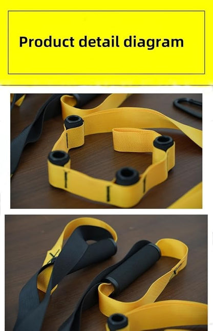 Home Suspension Training Kit – Portable Style Suspension Straps with Adjustable Bodyweight Resistance, Door Anchor & Handles for Full-Body Workouts at Home, While Traveling, or Outdoors